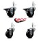 Service Caster 3'' Phenolic Wheel Swivel 7/16'' Grip Ring Stem Caster Set 2 Brakes, 4PK SCC-GR20S314-PHS-PLB-716138-2-S-2 - alternate 3
